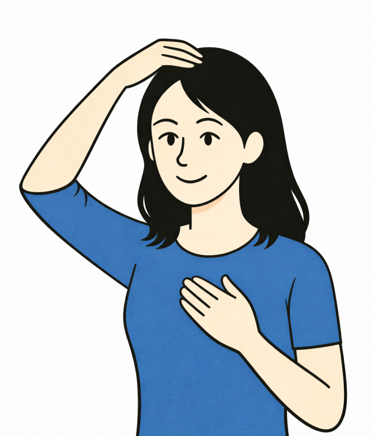 Top of the head tapping