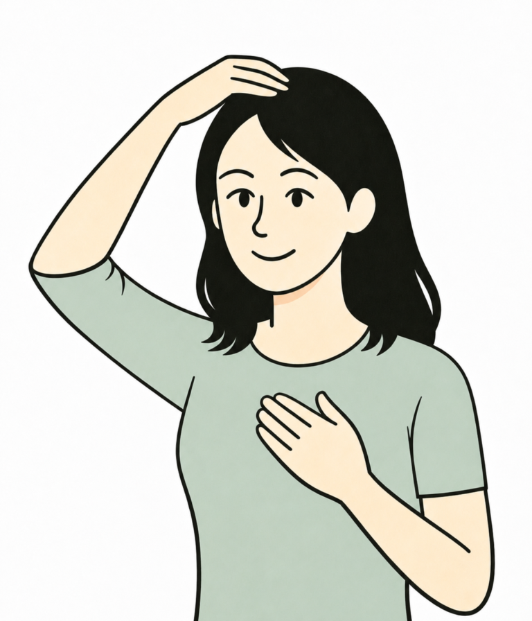 Top of the head tapping